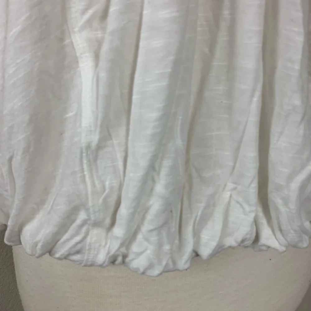 Free People Dos Sequndos Top Ivory Sz M‎ Embroidered Orange